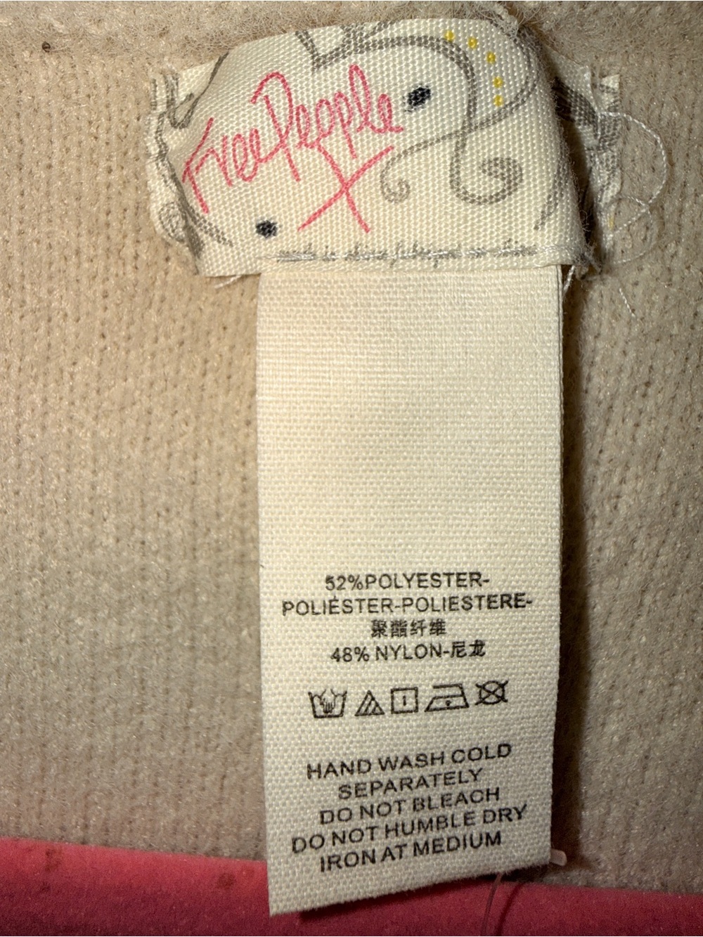 Free People "All I Need" cozy hooded duster in cream | NWT | OS - Picture 8 of 8